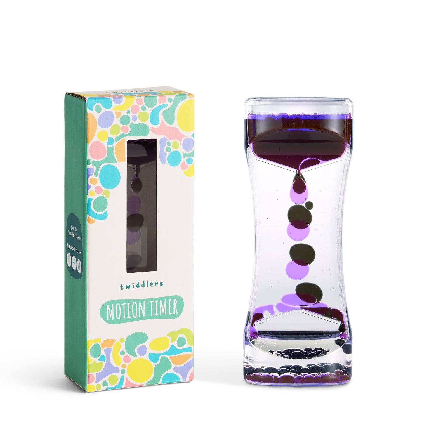 1 Pack Liquid Motion Timer Sensory Timer Hourglass, 14cm