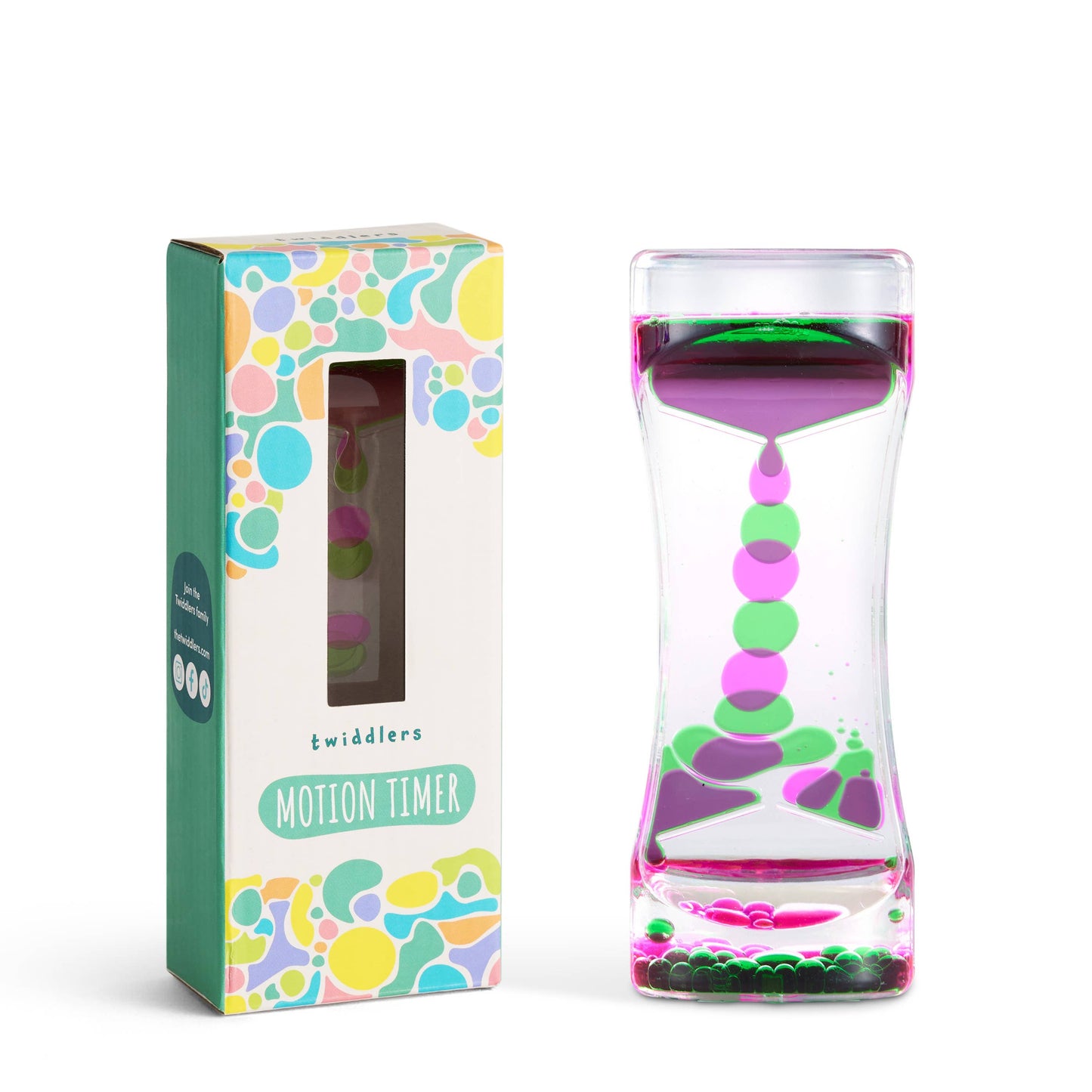 1 Pack Liquid Motion Timer Sensory Timer Hourglass, 14cm