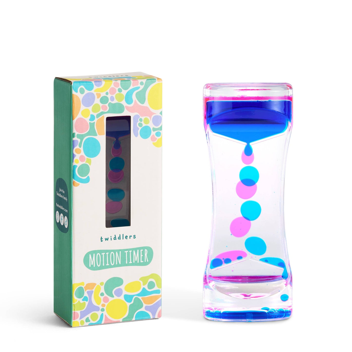 1 Pack Liquid Motion Timer Sensory Timer Hourglass, 14cm