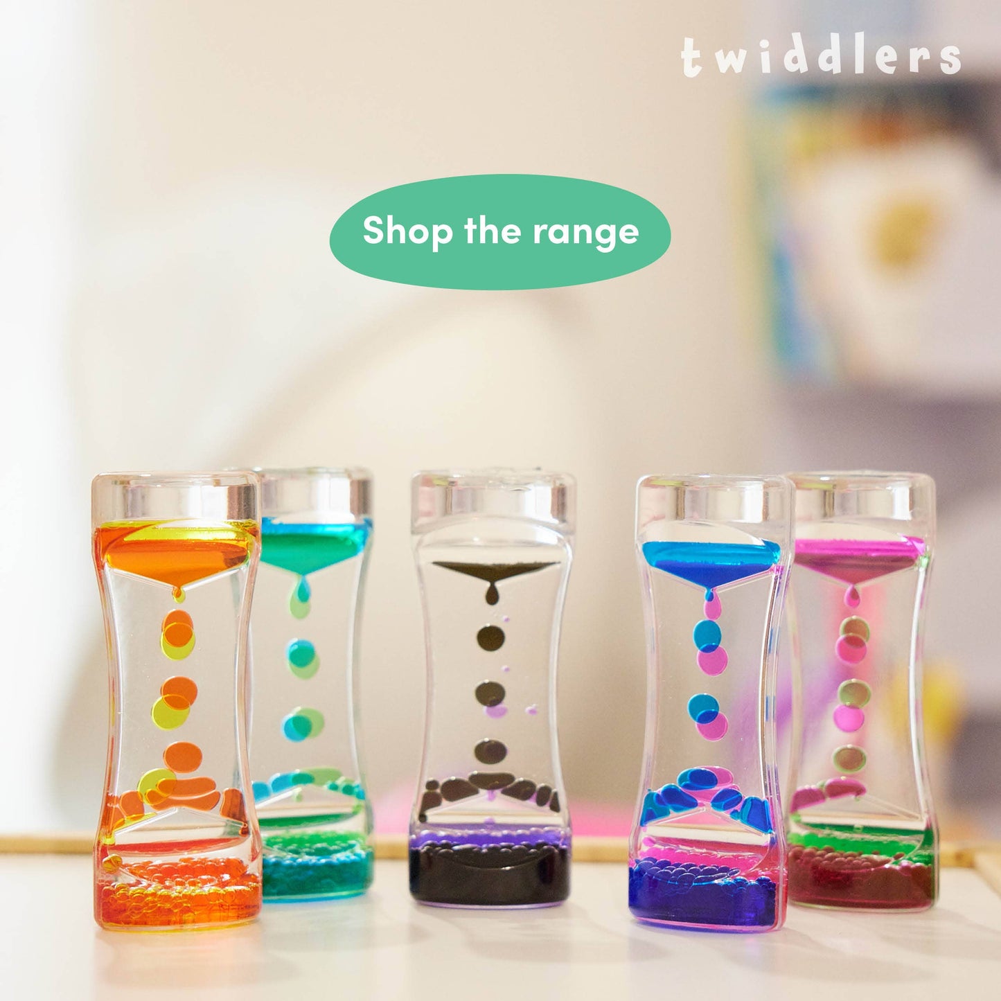 1 Pack Liquid Motion Timer Sensory Timer Hourglass, 14cm